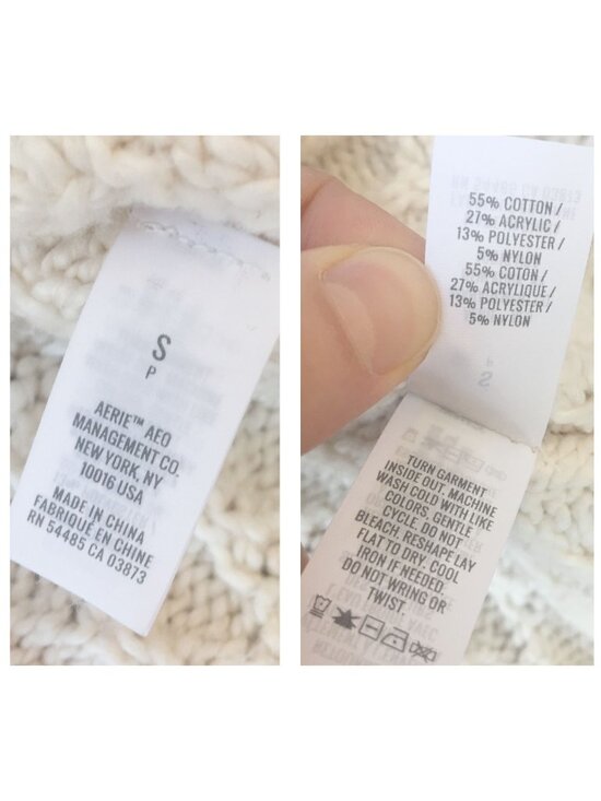 Oversized Bubble Knit Cream Pullover Sweater - Aerie - Picture 6 of 6